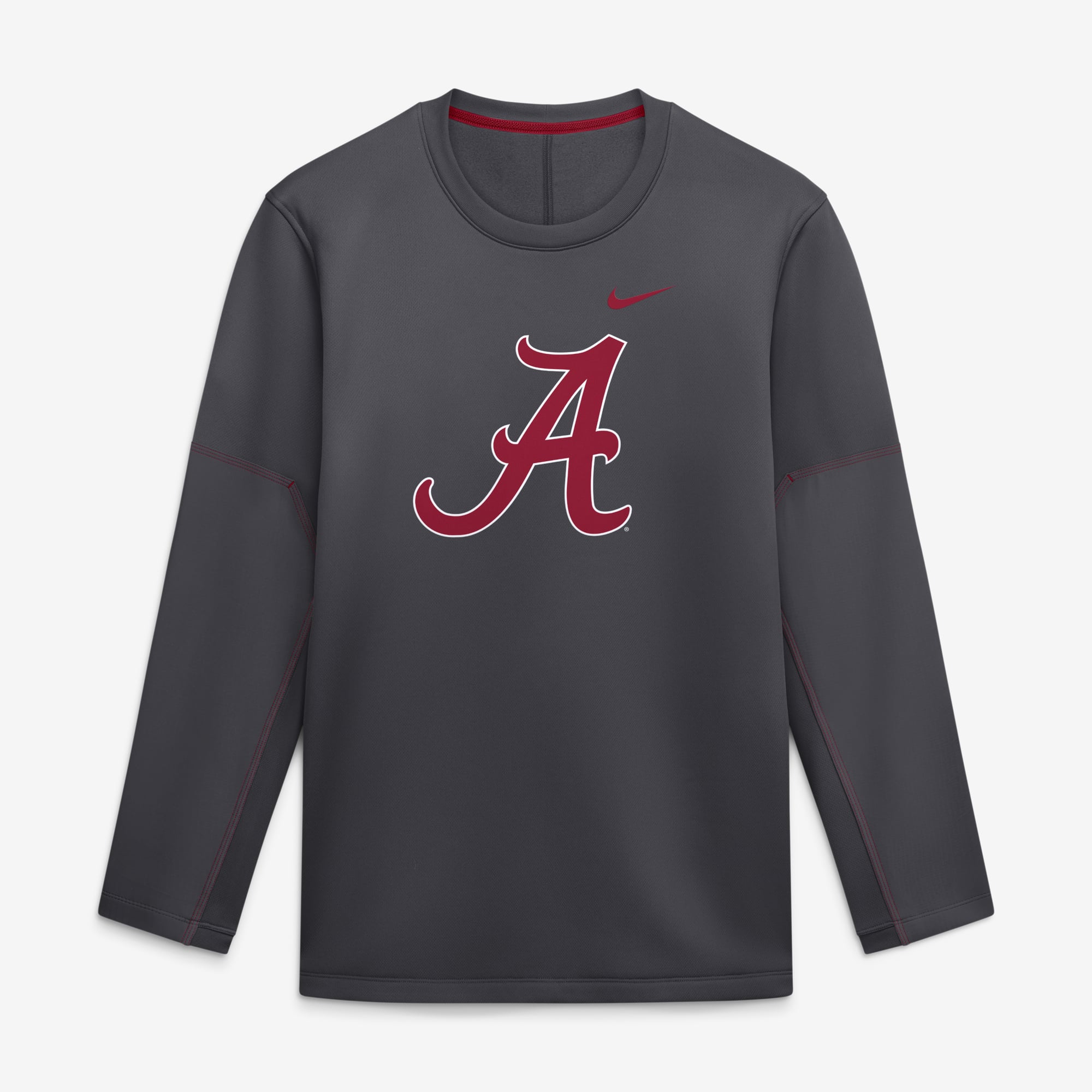 Men's Nike Crimson Alabama Tide 2026 Sideline Coaches Therma-FIT Long Sleeve Top